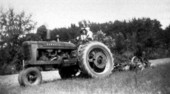 Bob Jones on tractor with his daughter Gail - Cherry Lake, Florida