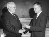 Florida State Senator W. Turner Davis shaking hands with his nephew - Madison County, Florida