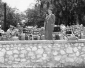 Governor Millard Caldwell with the Army Air Corps band- Tallahassee, Florida.