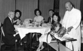 Millard Caldwell with foreign visitors .