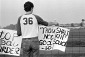 Demonstrators against the death penalty - Starke, Florida