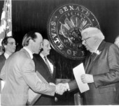 Kenneth Jenne, Patrick Neal and Warren Henderson receive an award - Tallahassee, Florida