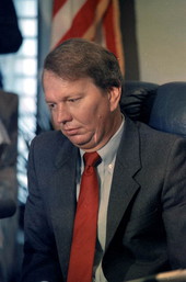 Jon Mills discusses Gary Hart's withdraw from the election - Tallahassee, Florida