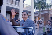 Governor-elect Bob Martinez waves on his way to his inauguration - Tallahassee, Florida