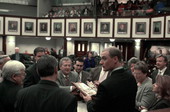 Heisman Trophy winning quarterback and NCAA national football championship winner Chris Weinke signing autographs in the capitol - Tallahassee, Florida