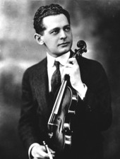 George Orner posing with his violin