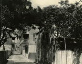 Looking north on Marine Street in St. Augustine, Florida.