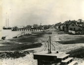 Looking south along Bay Street from Fort San Marcos in St. Augustine, Florida.