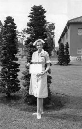 Roxcy Bolton in Red Cross uniform - Atsugi, Japan