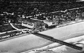 Air view of Atlantic Beach showing Atlantic Beach Hotel and fishing pier - Atlantic Beach, Florida