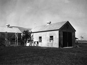 Construction by the FERA of a "dope house" at the U.S. Naval Reserve air base - Opa-locka, Florida