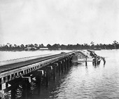 Railroad bridge across the Ochlockonee Bay - Franklin County, Florida