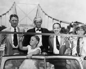 Cutting the ribbon at the dedication of the Hal Adams Bridge over the Suwannee River