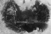 Broken bridge across the Suwannee River - White Springs, Florida