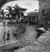 Swimmers at the Venetian Pool - Coral Gables, Florida.