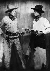 Men posed as cowboys at photo studio - Tampa, Florida