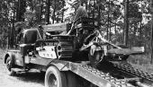 Florida Forest Service truck with tractor and firelane plow