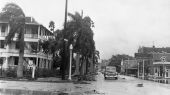 View down Main Street from Carson Street, Parkview Hotel at left - Fort Myers, Florida.