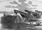 Northern row of guns after two days of firing - Fort Pickens, Florida