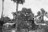 Stone fireplace