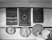 Rugs made by FERA workers of discarded materials such as silk hose, cotton, wool and silk rags - Broward County, Florida
