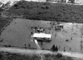 Flooded building in the east Everglades