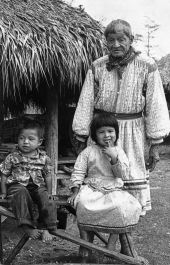 Charlie Cypress and children - Big Cypress Reservation, Florida