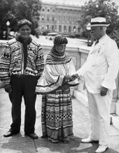 Seminoles John and Lena Cypress with Senator Duncan Fletcher - Washington, D.C.