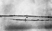 Log raft on the Apalachicola River