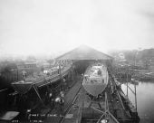 Ships under construction at Gibbs Gas Engine Company shipyard - Jacksonville, Florida.