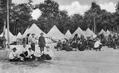Soldiers at receiving camp - Camp Joseph E. Johnston