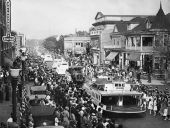 Parade featuring float of ferry Fletcher - Jacksonville, Florida