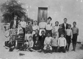 School children posing for photograph - Manatee, Florida