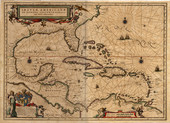 Insulae Americanae in Oceano Septentrionali cum terris adiacentibus, 1644