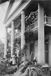 Columned porch of William Nickels home