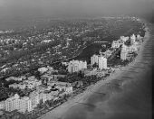 Aerial view of Atlantic Ocean and Indian Creek