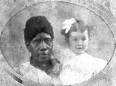 Mary Kate Shannon Berry with her nursemaid - Monticello, Florida