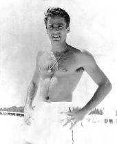 Peter Lawford at Lido Beach, Sarasota