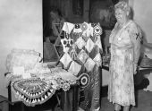 Crochet display table at hobby show - New Port Richey, Florida