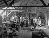 Wood working shop at the WPA's Camp Roosevelt - Ocala, Florida.