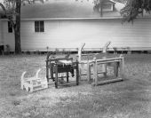 Three sizes of looms at the WPA's Camp Roosevelt - Ocala, Florida.