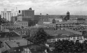 Rooftop view of Orlando business district.