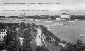 View of Palm Beach hotels from across Lake Worth - Palm Beach, Florida.
