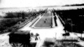 View looking east along Plaza Grande Ave. in the Rio Vista subdivision at Ormond Beach, Florida.