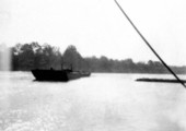 View of a barge on the Apalachicola River