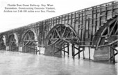 Building Long Key Viaduct - Long Key, Florida.