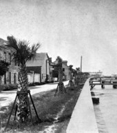Bay Street sea-wall at the St. Augustine riverfront