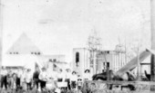 Volunteers help erecting the Methodist Episcopal Church - St. Cloud, Florida