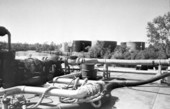 Oil tanker and storage tanks at McKenzie Tank Lines - Saint Marks, Florida