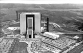 Apollo vehicle exiting the vehicle assembly building - Cape Canaveral, Florida.